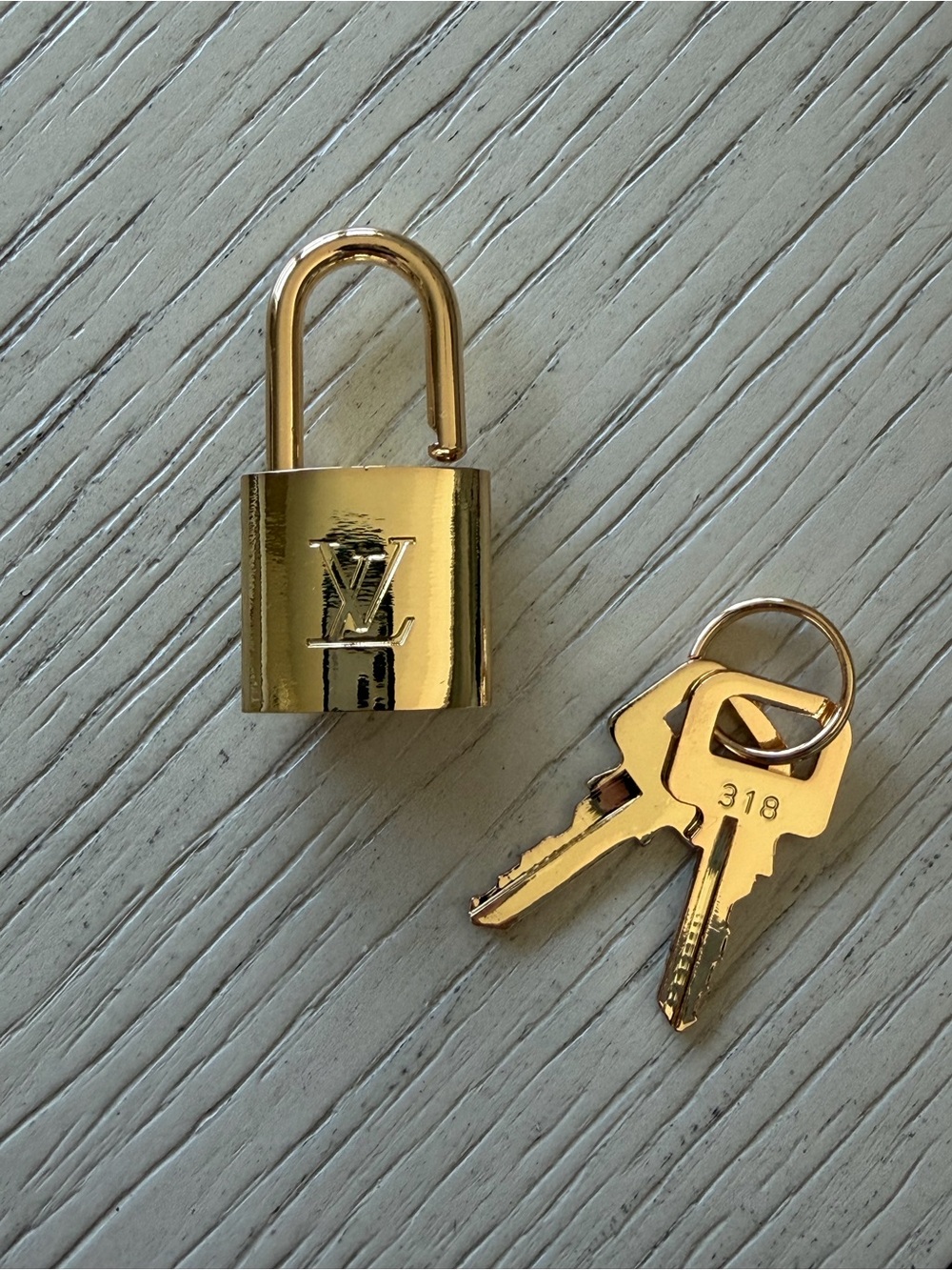 LV Gold Lock and Key Set